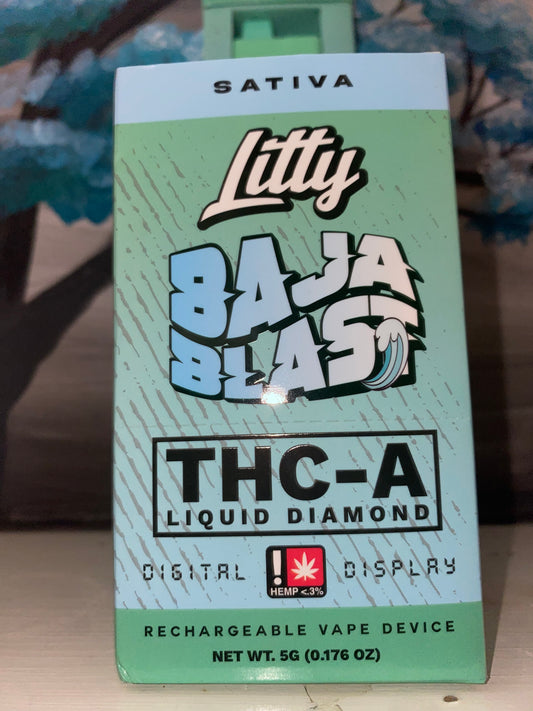 Litty  THC-a liquid diamonds disposable (Baja Blast) 5g