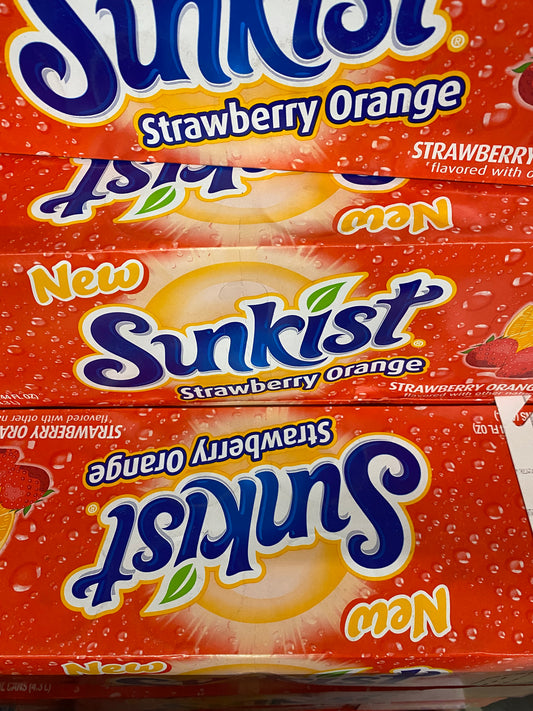 Sunkist Strawberry Orange 12 oz Can (12)