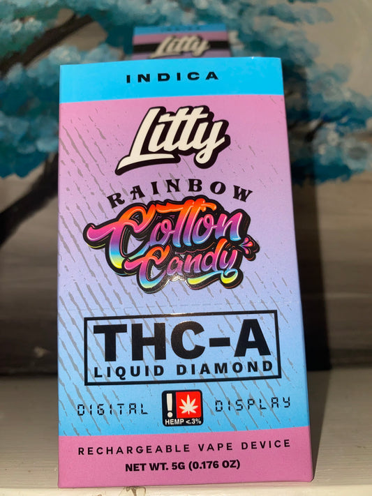 Litty THC-A Liquid Diamond Disposable (Cotton Candy) 5g